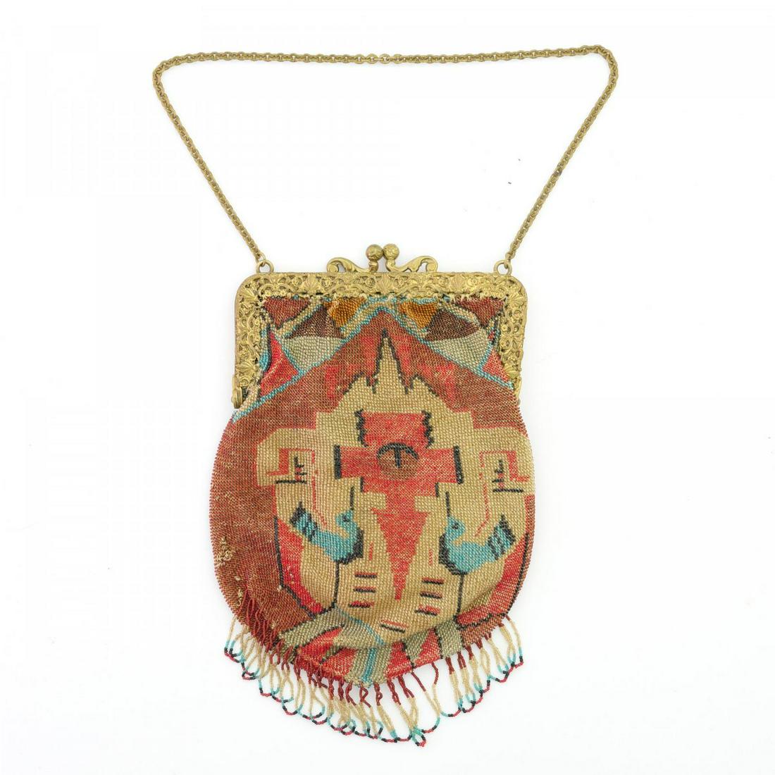 Art Deco bag with geometric shapes and stylised birds, (1 of 3)