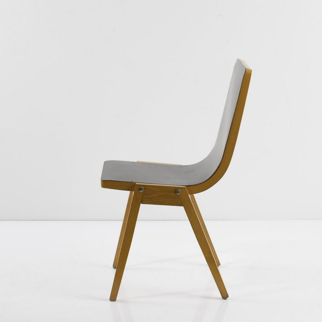 Roland Rainer, City hall chair, 1951: Roland Rainer, City hall chair, 1951, H. 68.5 x 45 x 56.5 cm. Made by E. & A. Pollak, Vienna. Beech wood, plywood, partially painted black., Exh. cat. Roland Rainer, Galerie Rauminhalt, Vienna 200