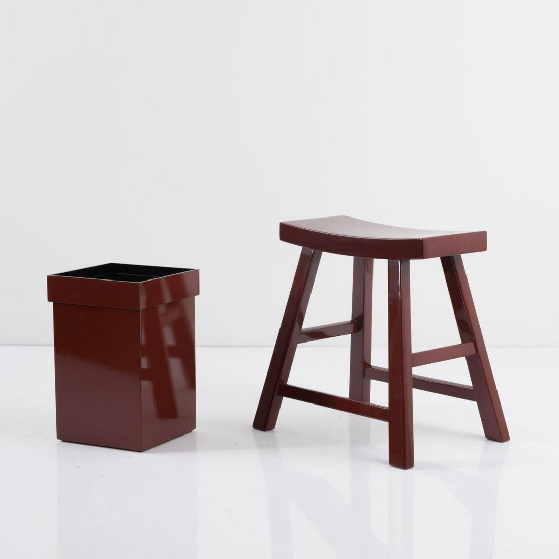 France (attr.), 'Japan' storage box and stool, 2000s (1 of 3)