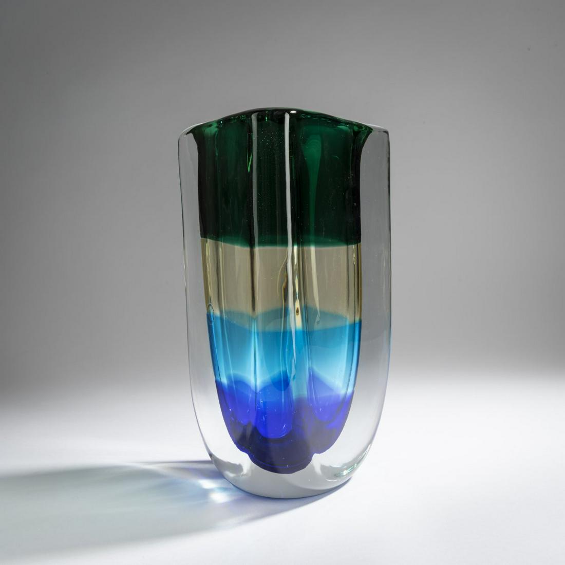 Fulvio Bianconi, 'A fasce sommerso' vase, 1992 (1 of 6)