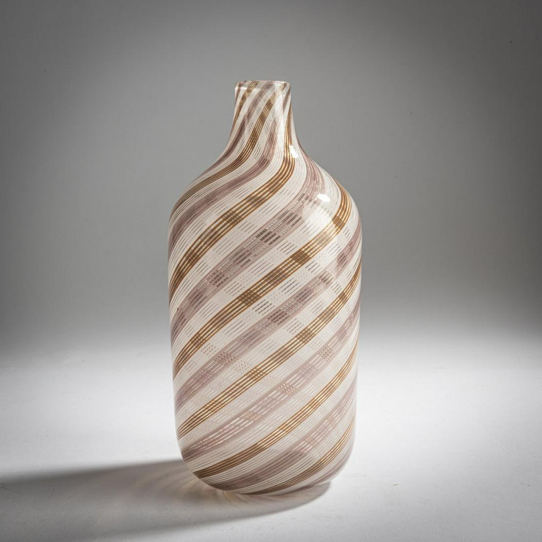 Flavio Poli, 'Filigrana' vase, c. 1950 (1 of 3)