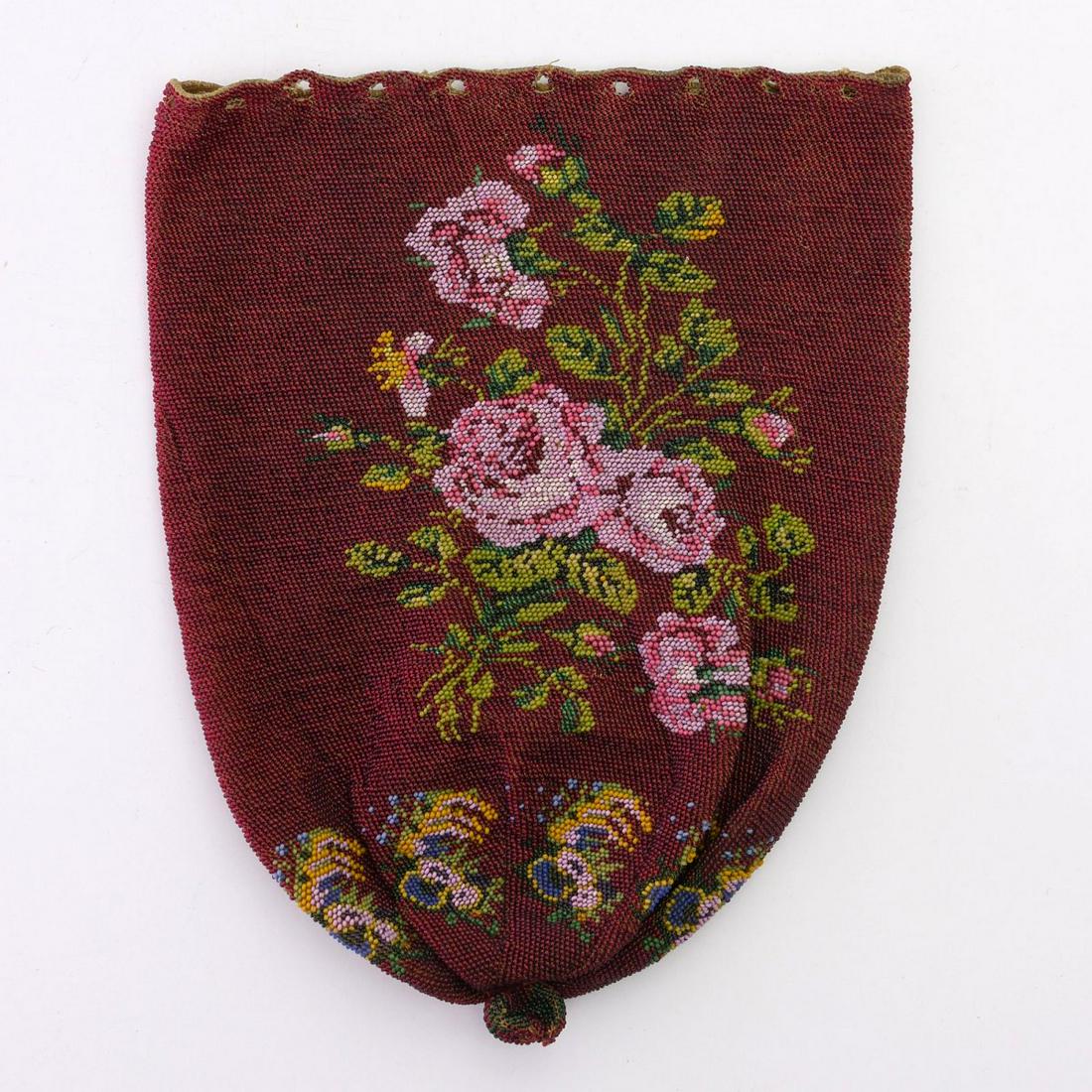Pouch with rose bush and temple, 1st half of the 19th (1 of 2)