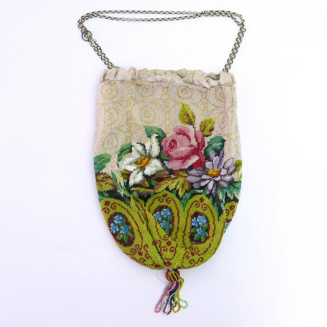 Pouch with flowers, c. 1900 (1 of 3)