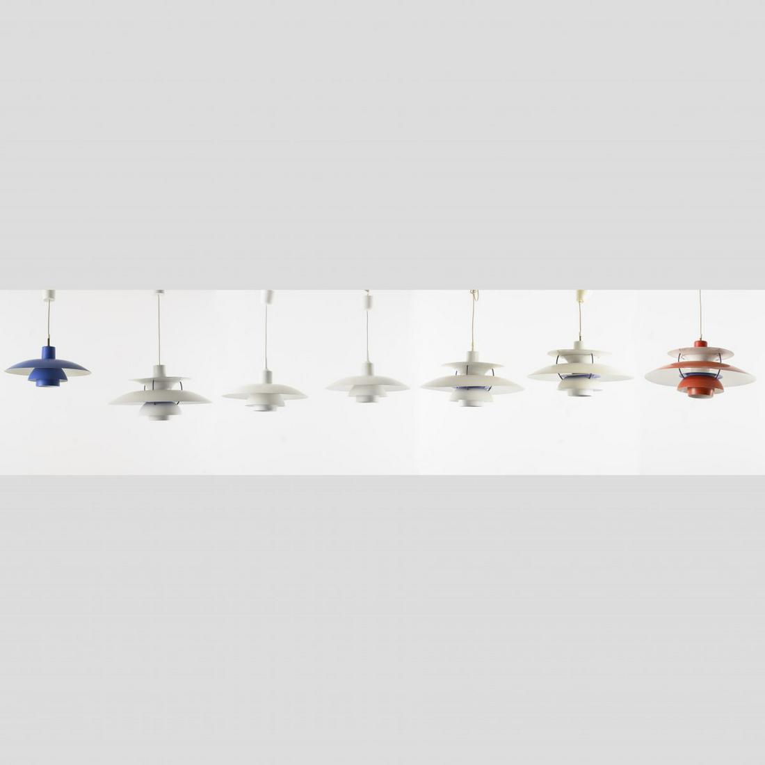 Poul Henningsen, Vour 'PH 5' and three 'PH 4' ceiling (1 of 4)