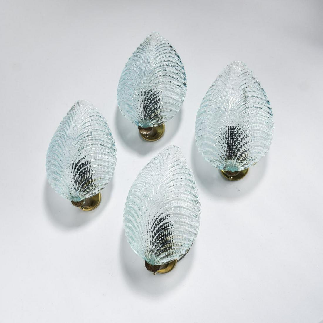 Barovier & Toso, Murano, 4 'Costolato' appliques, (1 of 3)