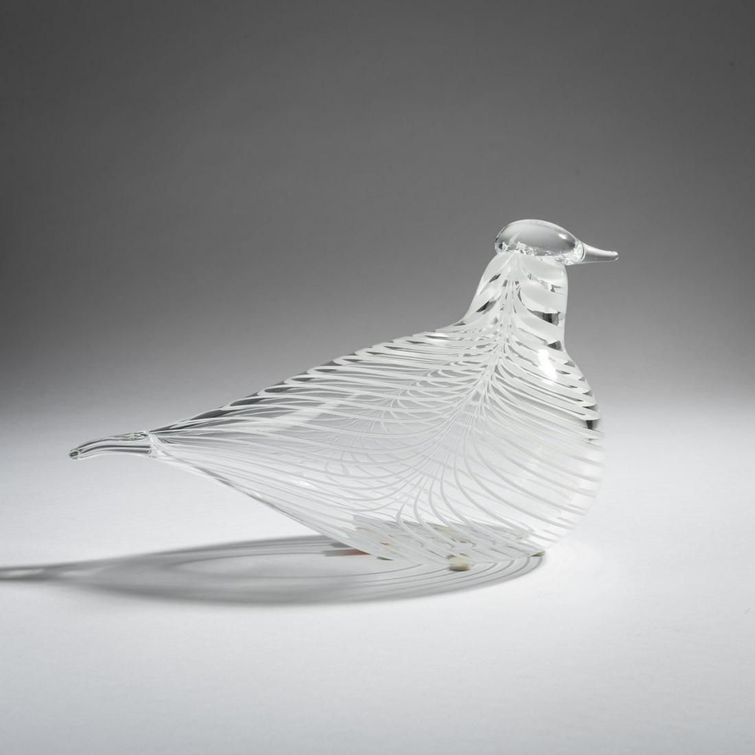 Oiva Toikka (1931 Viipurin maalaiskunta, Finland - 2019: Oiva Toikka (1931 Viipurin maalaiskunta, Finland - 2019 Helsinki, Finland), Hazel grouse 'Pälvipyy', 1993-2000, H. 13 x 20.5 x 10 cm. Nuutajärvi, Notsjö for Iittala, Kalvola. Cased glas