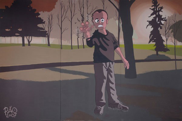PAO. Painting, 2007. Three-parted. 200 x 300 cm. A