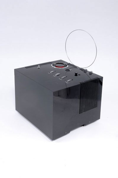 Marco Zanuso; Richard Sapper. Portable 'Black st20: Marco Zanuso; Richard Sapper. Portable 'Black st201' TV-set, designed in 1969. H. 25.6 x 31.1 x 29.5 cm. Made by Brionvega, Milan. Black acrylic, metal, white plastic. Marked: black st 201, Brionvega,