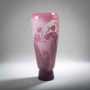 Emile Gall&eacute;, Nancy, 'Femmes aux Colchiques' vase, c. 1900