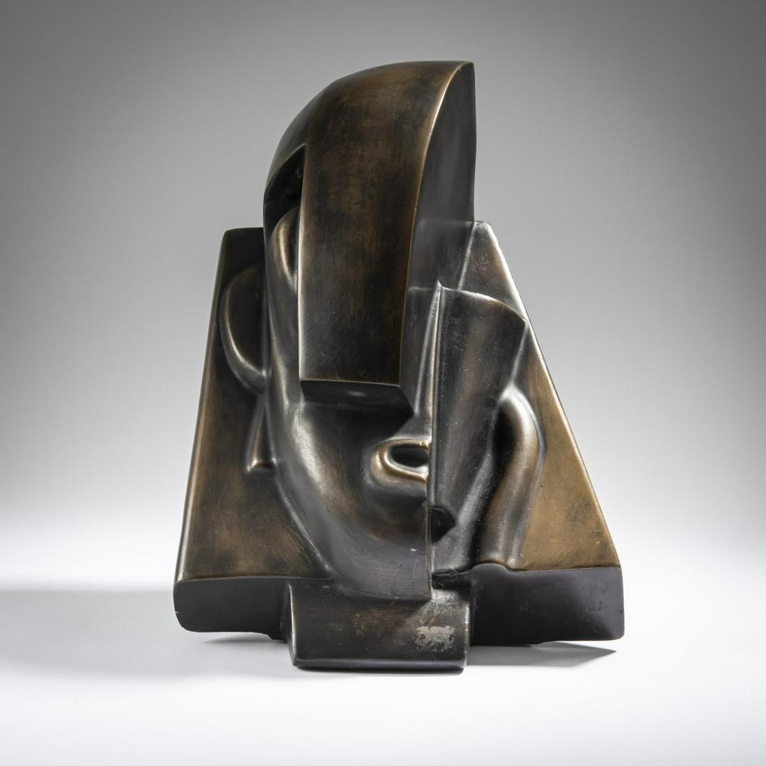 Joseph Csaky (after), 'Tête architonique', c. 1920: Joseph Csaky (after), 'Tête architonique', c. 1920, H. 31.7 cm, 24.5 x 21.5 cm. Bronze. Not signed. , Cf. Brunhammer, Le Style 1925, Paris nd, p. 32.