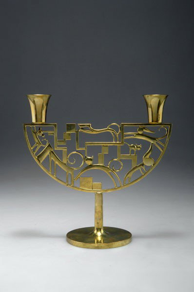 Hagenauer, Vienna. Candlestick, circa 1925. H. 23