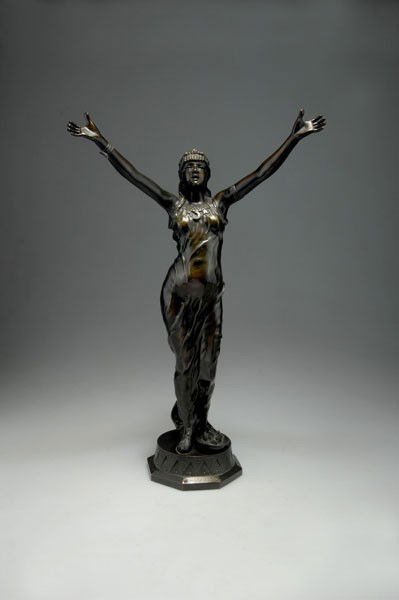 J. Garnier. 'Salambo', circa 1890. H. 53.4 cm. Br: J. Garnier. 'Salambo', circa 1890. H. 53.4 cm. Bronze with dark patina. Marked: SALAMBï, J. Garnier.