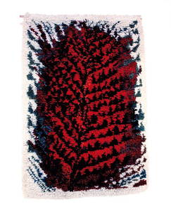 Kirsti Ilvessalo. 'Return to the woods' tapestry, desig: Kirsti Ilvessalo. 'Return to the woods' tapestry, designed in the1950s 160 x 115 cm. Made by Finska Handarbetets Vanners Vaevestue (attributed). Hand wowen wool.