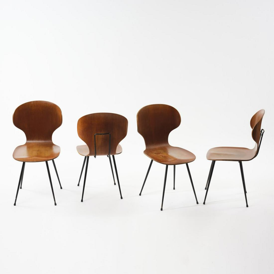 Carlo Ratti (attr.), 4 chairs, c. 1958 (1 of 5)