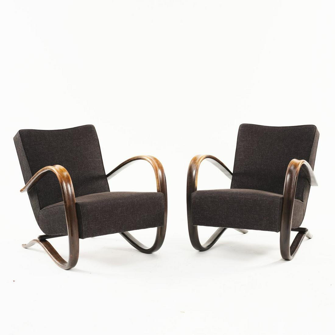 JindÅ™ich Halabala, 2 'H 269' easy chairs, 1930/40s (1 of 7)