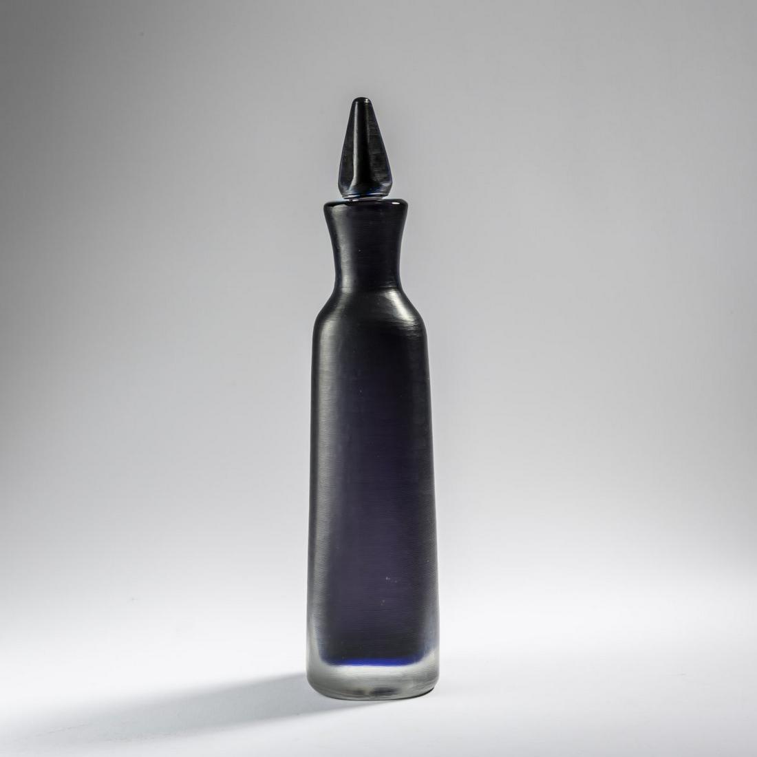 Paolo Venini , 'Inciso' bottle with stopper, 1956 (1 of 4)