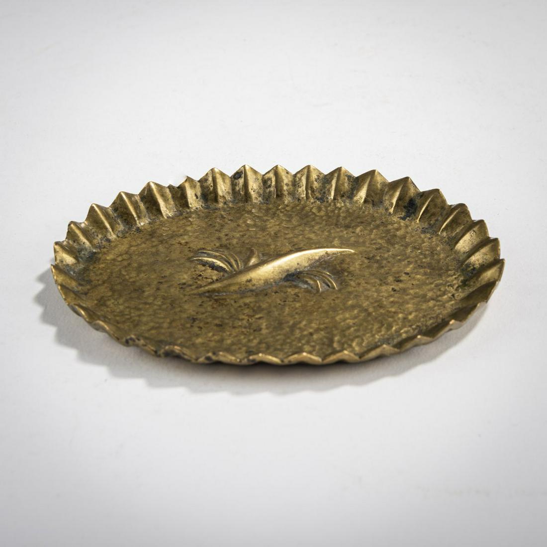 Karl Hagenauer, Ashtray, c. 1928: Karl Hagenauer, Ashtray, c. 1928, 11.5 x 9 cm. Execution: Hagenauer workshop, Vienna. Brass. Unsigned. , Sales catalog Werkstätte Karl Hagenauer Vienna 1928, reprint 1999, p. 8.