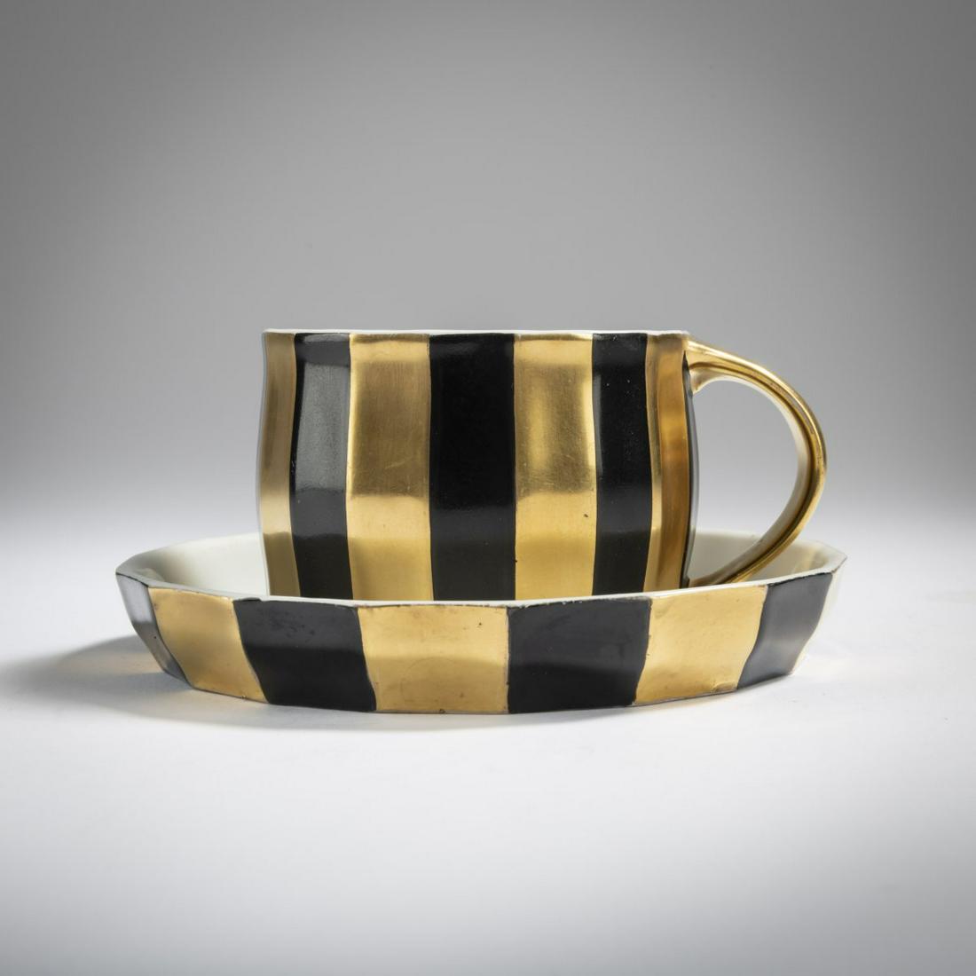 Josef Hoffmann, Coffee cup 'Merkur', 1910/11: Josef Hoffmann, Coffee cup 'Merkur', 1910/11, H. 5.5 cm. Execution: Josef Böck and Pfeifer and Löwenstein, Ostrov, commissioned by the Wiener Werkstätte, c. 1920. Porcelain, white, glaz
