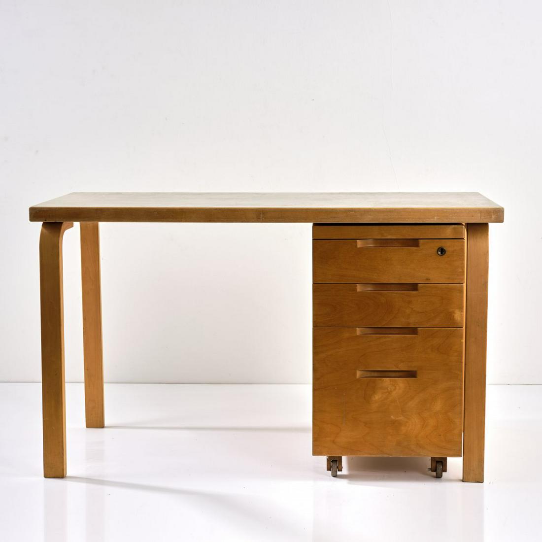Alvar Aalto, 'L-Leg' desk with '296' mobile drawer, 1933 (1 of 6)