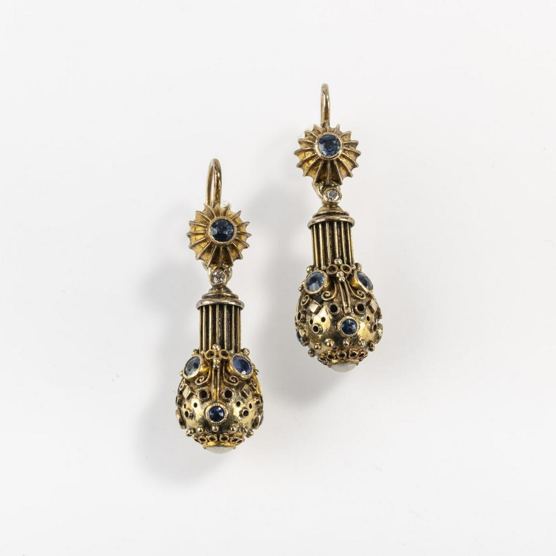 Elmar Seidler (1904 Konstanz - 1976 Munich), Pair of earrings, 1950s (1 of 2)