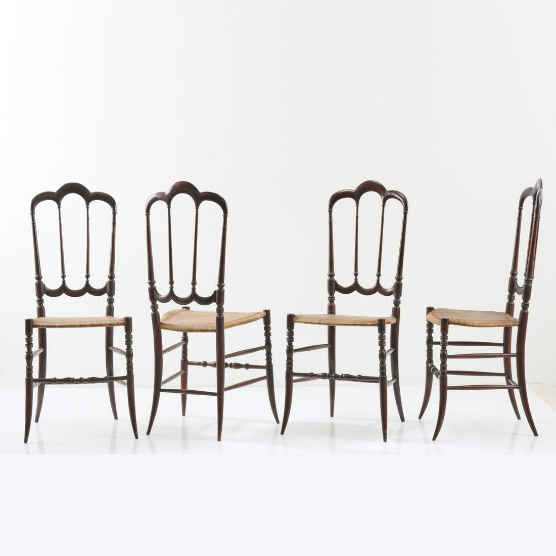 Colombo Sanguineti (attr.), Four 'Chiavari' chairs, 1940/50s (1 of 9)
