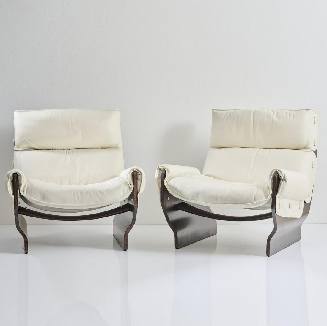 Osvaldo Borsani, Two 'Canada' armchairs, 1965 (1 of 12)