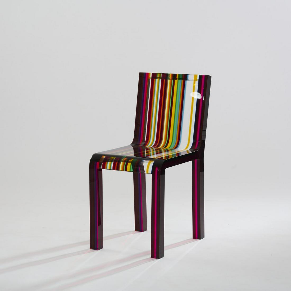 Patrick Norguet, 'Rainbow' chair, 2000: Patrick Norguet, 'Rainbow' chair, 2000, H. 80 x 37,5 x 52 cm. Made by Cappellini, Arosio, in the 2000s. Polychromatic polymethylmethacrylate. , Williams, The Furniture Machine, London 2010, p. 68.