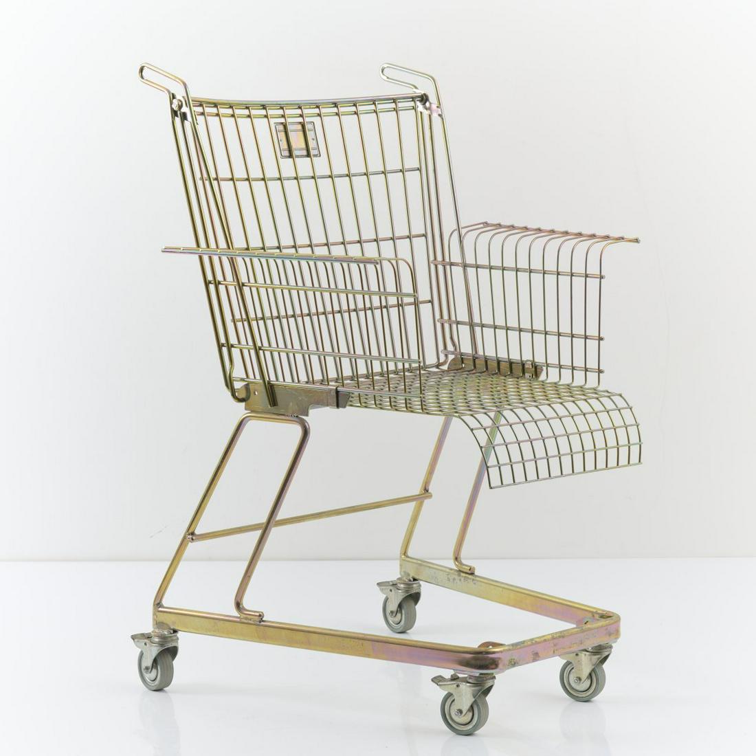 Stiletto; Frank Schreiner, 'Consumer's Rest' seating object 'Mod. 1A', 1983: Stiletto; Frank Schreiner, 'Consumer's Rest' seating object 'Mod. 1A', 1983, H. 102.5 x 74.5 x 67.5 cm. Made by Vitra Design, Weil / Rhine, 1990. Tubular metal, sheet metal, metal rods, galvanized gol