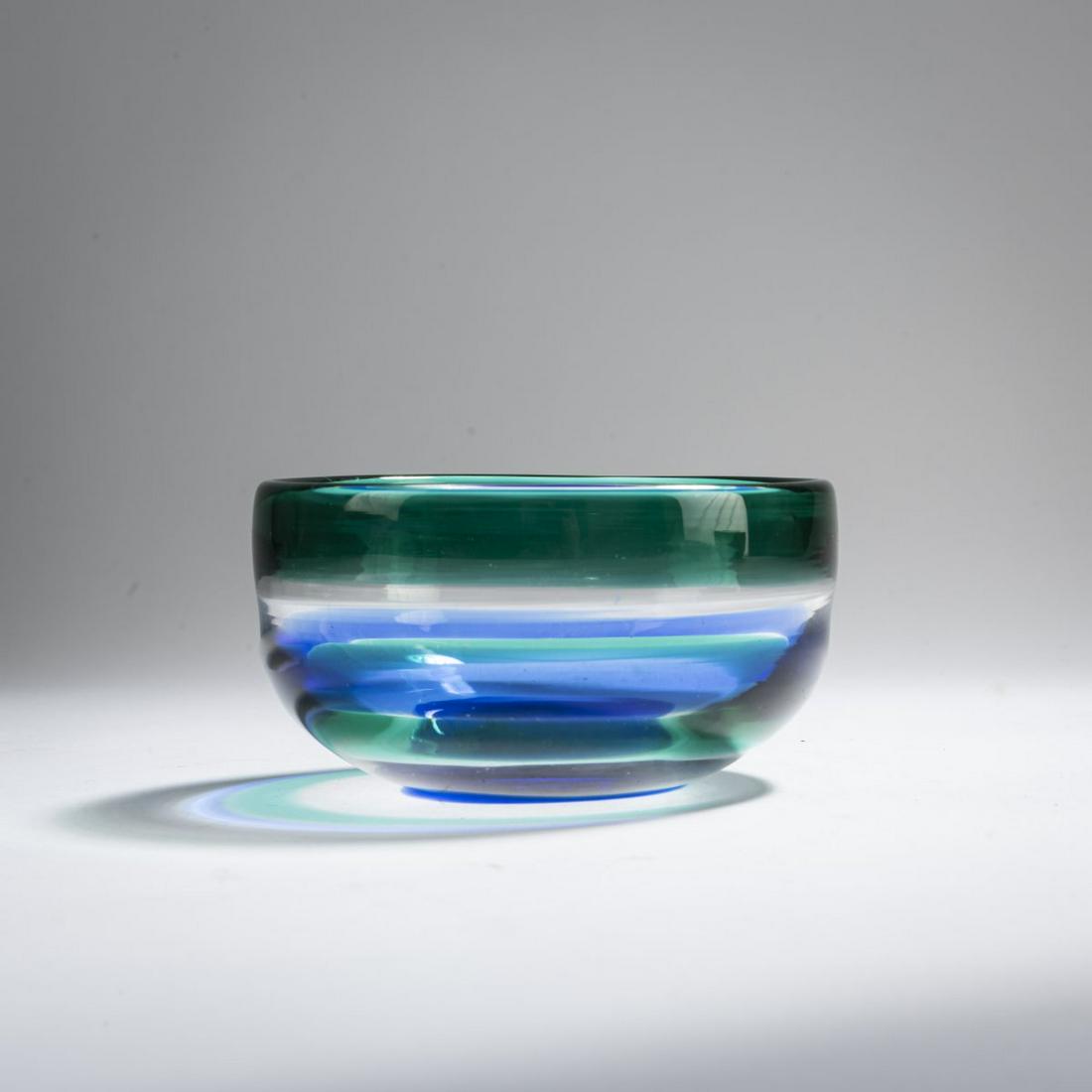 Fulvio Bianconi, Small 'A fasce di colore' bowl, c. 1953 (1 of 3)
