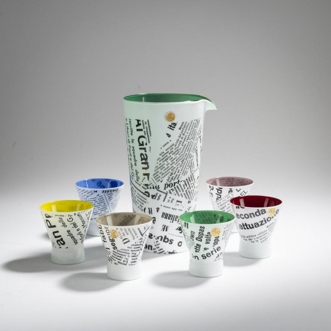 Murano, Jug with six cups, c. 1960 (1 of 3)