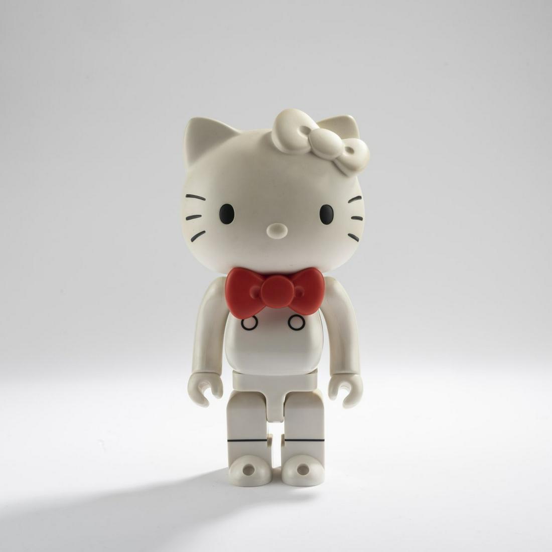 MEDICOM TOY, BE@RBRICK x QUOLOMO HELLO KITTY KUBRICK 400%, 2008: MEDICOM TOY, BE@RBRICK x QUOLOMO HELLO KITTY KUBRICK 400%, 2008, Plastic, colorfully printed. H. 27.5 cm (400%). Back Copyright Print: © '76, '08 SANRIO and manufacturer's marks on the bottom of