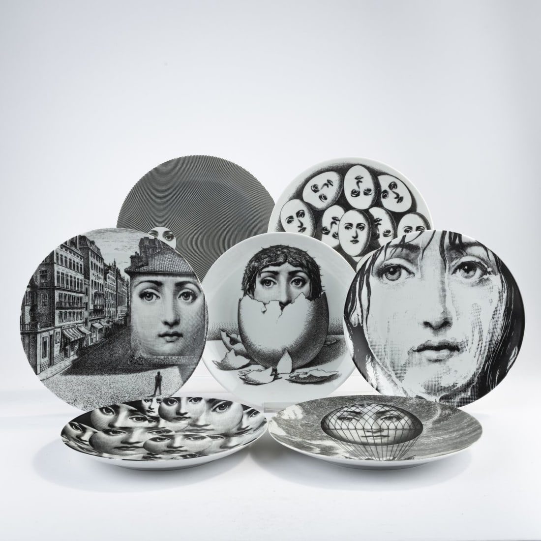 Piero Fornasetti, 15 plates from the 'Tema e variazioni' series, 1950s - 2000s (1 of 5)