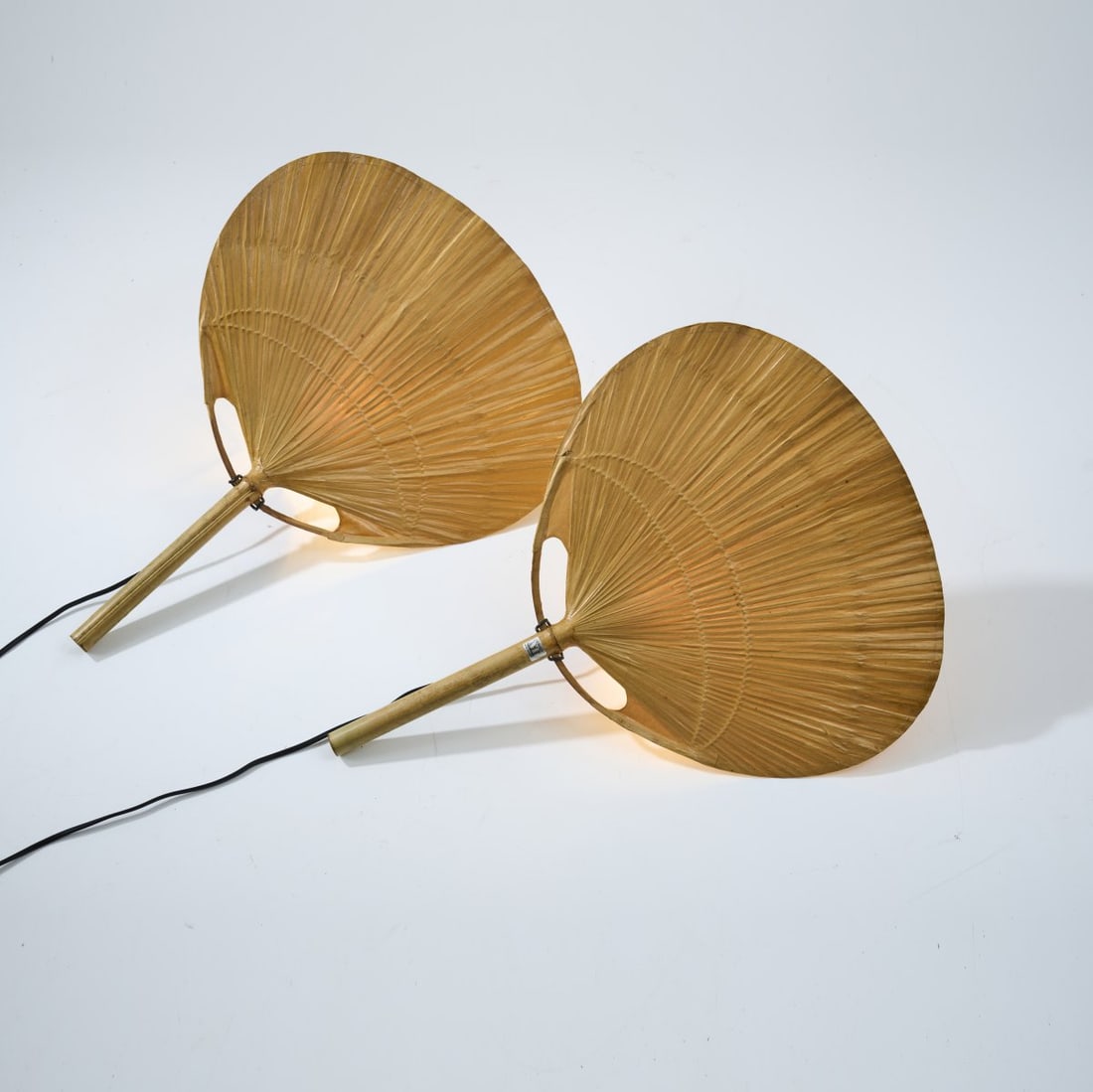 Ingo Maurer, Two 'Uchiwa III' wall- / floor lamps, 1973 (1 of 12)