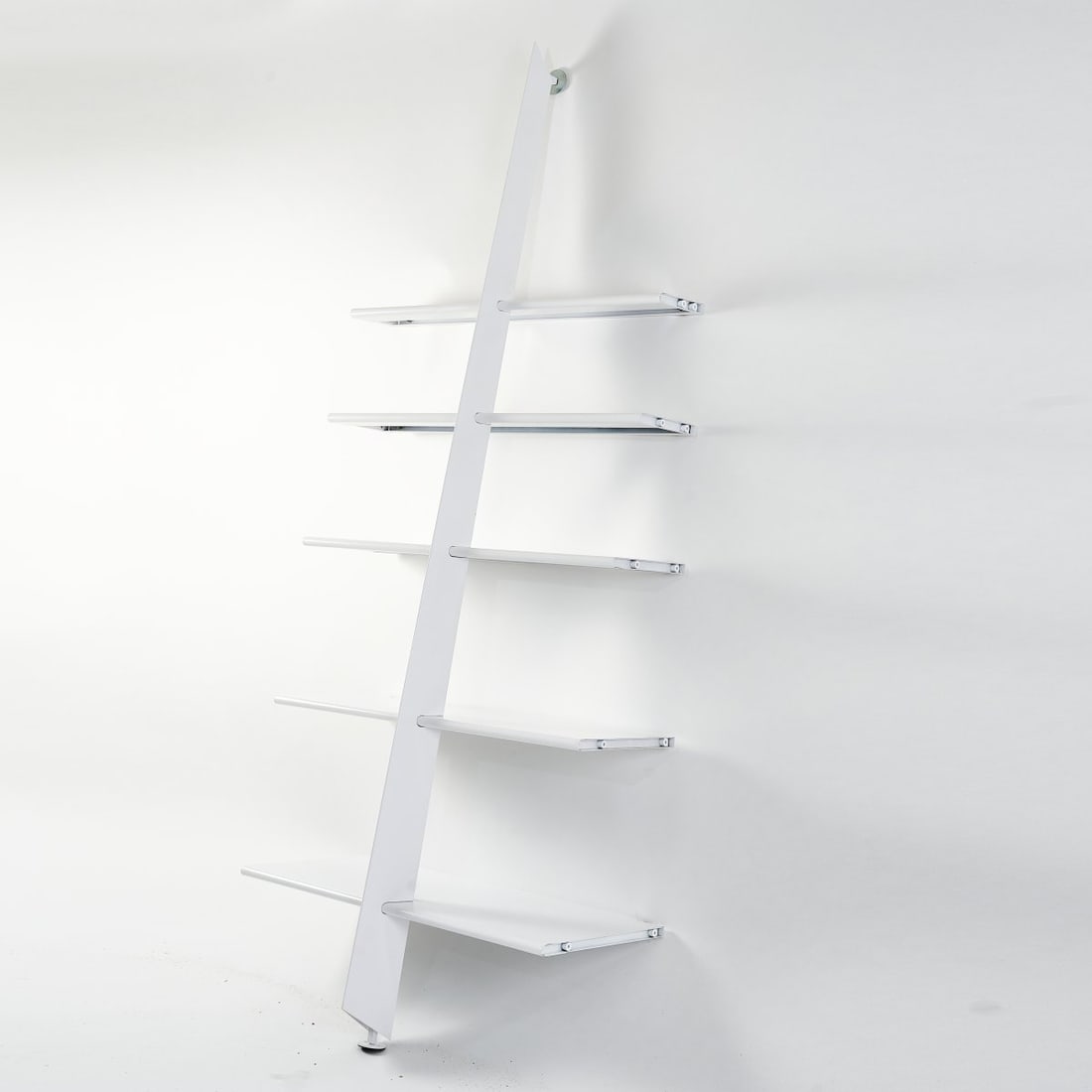 Philippe Starck, 'Mac Gee' wall shelf, 1984: H. 239.5 x 99 x 51 cm. Made by Baleri, Milan. Sheet metal, painted white. Marked: Designer and manufacturer's embossing.