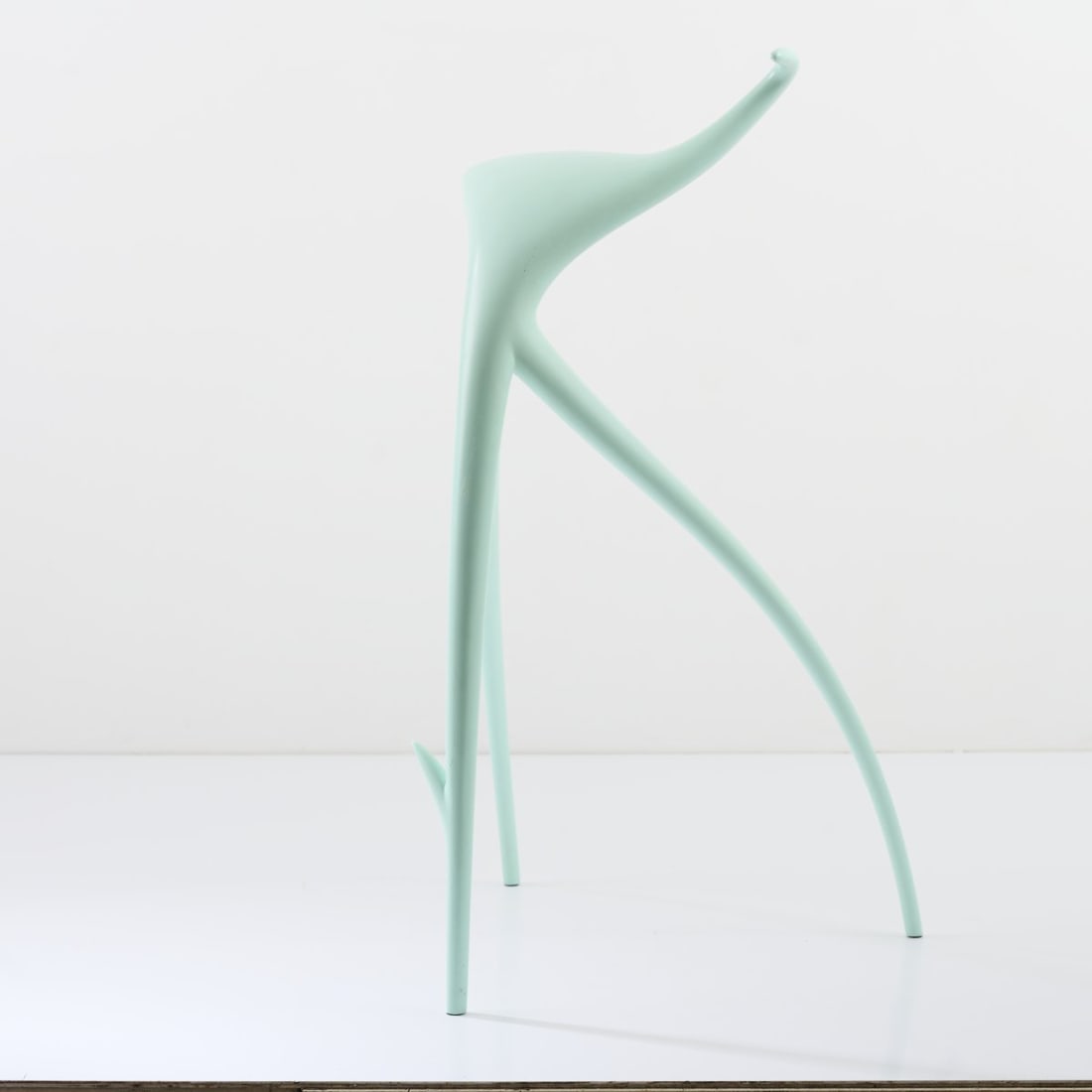 Philippe Starck, 'W.W. Stool', 1990: H. 97 x 55 x 53 cm. Made by Vitra Design, Weil / Rhine. Cast aluminum, painted turquoise. Marked: Starck (signed by hand). Literature: Philippi (ed.), STARCK, Cologne 2000, p. 155.