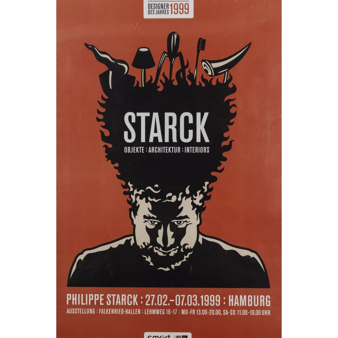 Philippe Starck, Five exhibition posters 'Designer des Jahres 1999: Starck Objekte : Architektur : (1 of 5)
