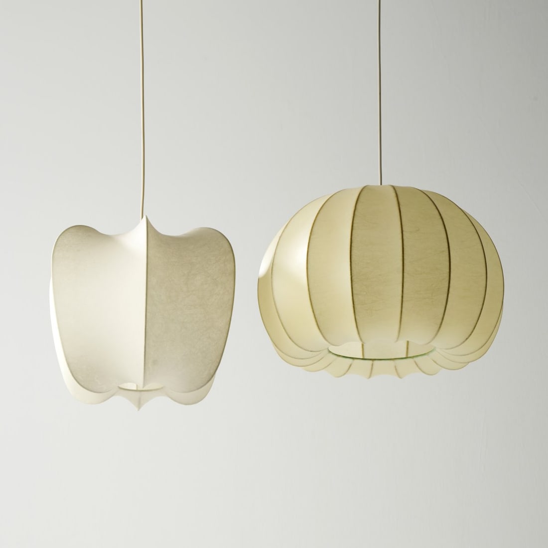Italy, Two 'Cocoon' ceiling lights, 1960s (1 of 5)