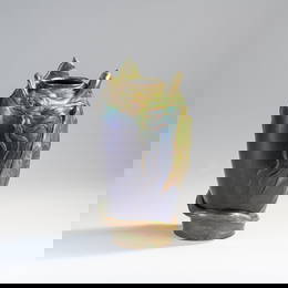 Vilmos Zsolnay, P&eacute;cs, Vase with dragon, c. 1901