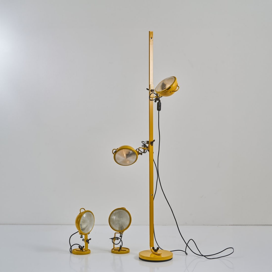 Cesare Leonardi; Franca Stagi, Floor lamp and two wall lights 'Jeep', c. 1969 (1 of 10)