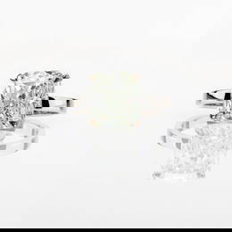 , Exquisite five carat cushion cut solitaire ring