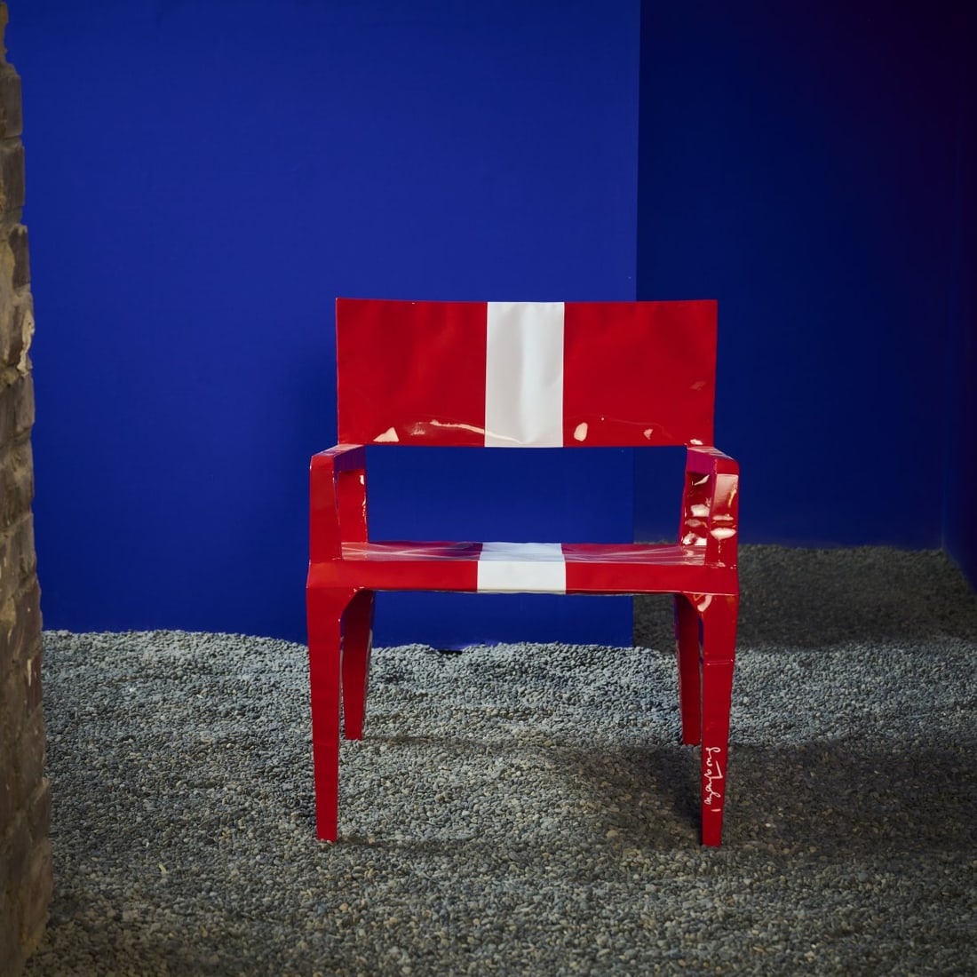 François Azambourg, 'Bugatti Racing Chair', 2009 (design): H. 70 x 58 x 57 cm.Cappellini, Milan. Sheet metal, painted red and white. Marked: azambourg, 64/99, manufacturer's sticker.