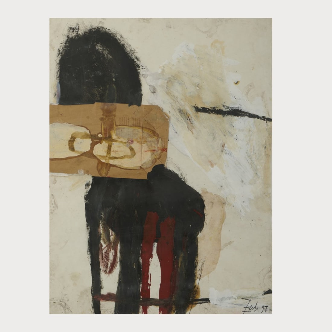 Sati Zech (1958 Karlsruhe - lives and works in Berlin), Five works on paper, 1990s (1 of 12)