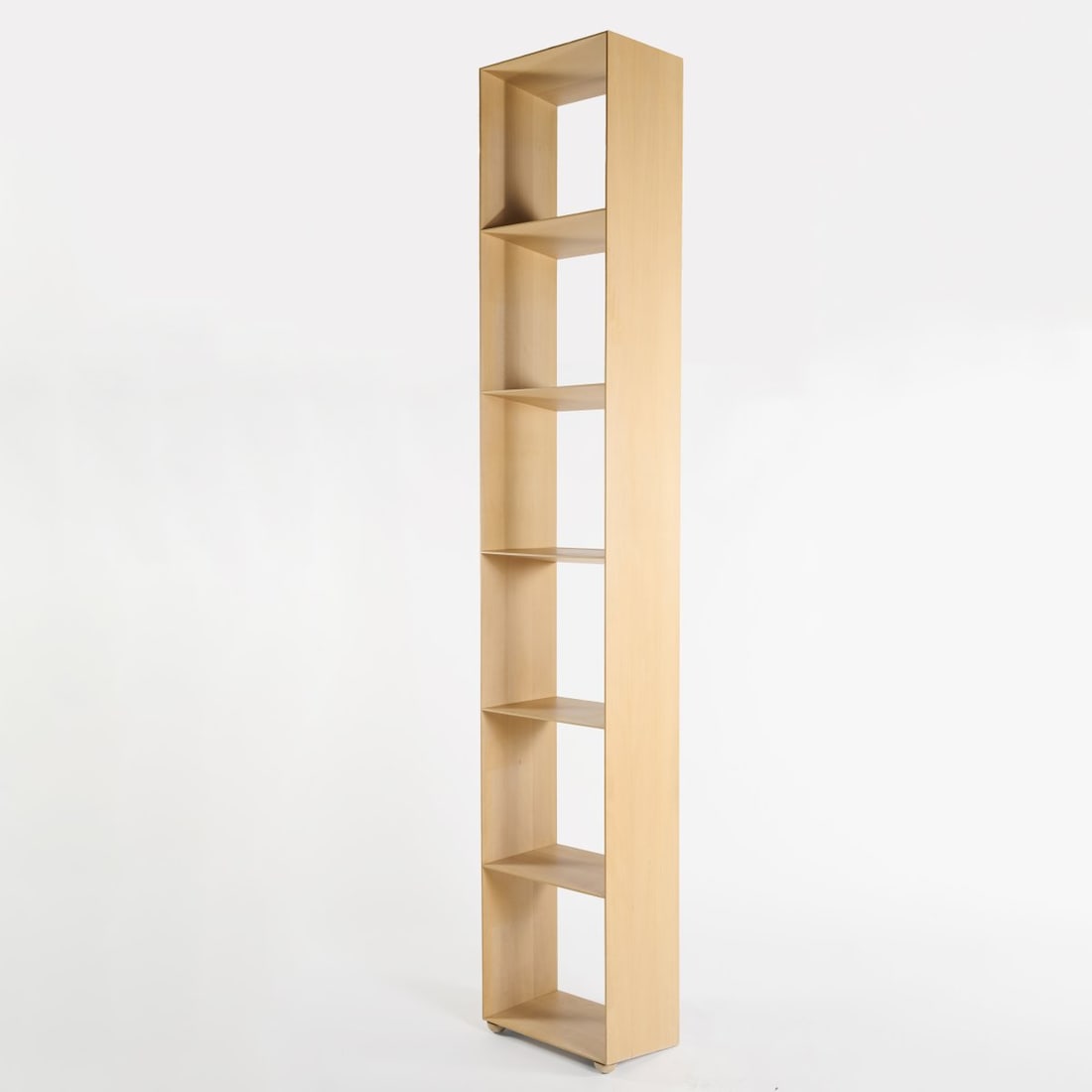 Trix and Robert Haussmann, 'Janus' shelf, 1992 (design): H. 298 x 56 x 32 cm. Röthlisberger Collection, Gümlingen. Solid beechwood, natural. Literature: Cf. Rüegg (ed.), Schweizer Möbel und Interieuers im 20. Jahrhundert, Basel 2002, p.