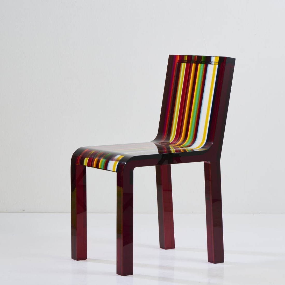 Patrick Norguet, 'Rainbow' chair, 2000 (design): H. 81,5 x 38 x 51,5 cm. Cappellini, Arosio, in the 2000s. Polychromatic polymethylmethacrylate. Literature: Williams, The Furniture Machine, London 2010, p. 68.