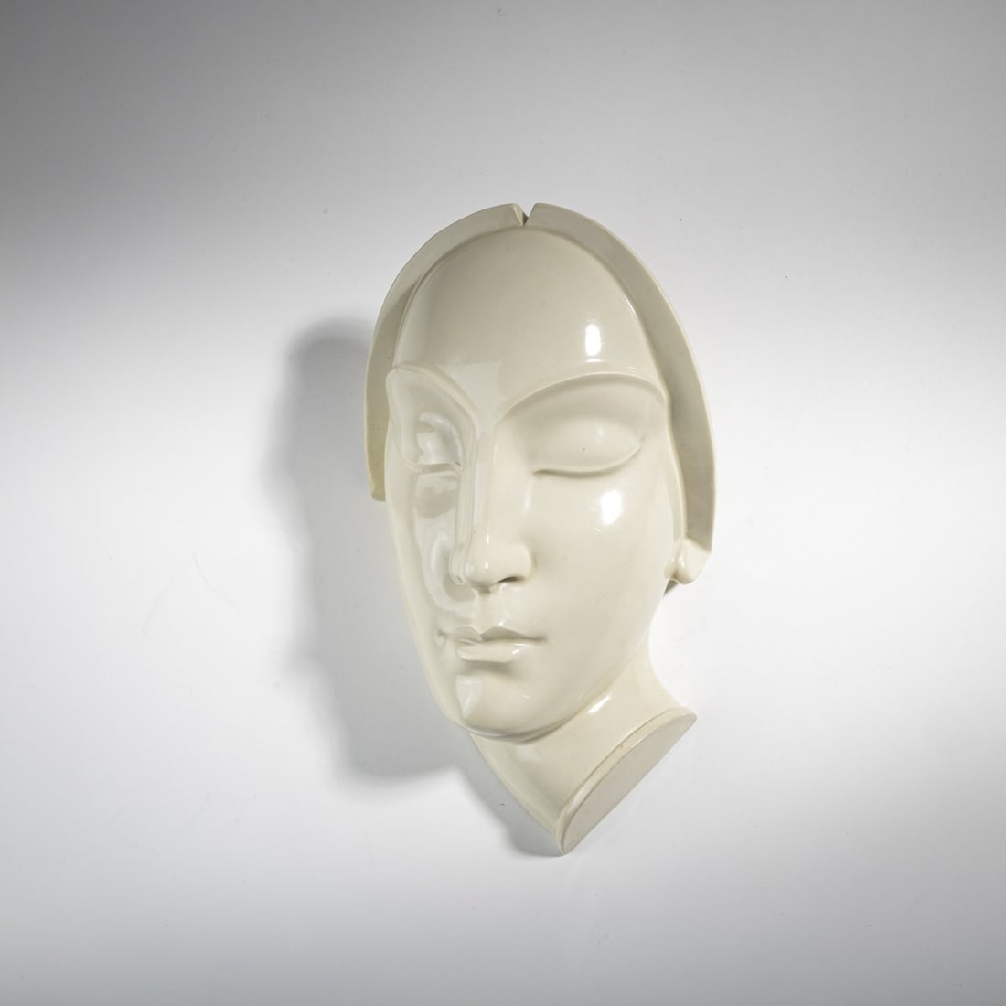 Gerhard Schliepstein, 'Night', 1926: H. 25 cm. Execution: Rosenthal, Selb branch factory, 1928. Porcelain, white, glazed. Bottom marked: Manufactory mark in the cartouche (green, under glaze), G. SCHLIEPSTEIN 400 (embossed).
