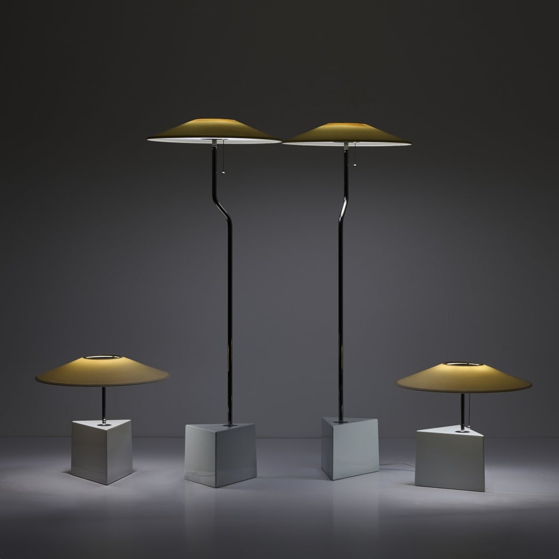 Lars Bessfelt; Christian von Sydow, Two floor lamps, two table lamps 'Triggy', 1984 (design) (1 of 6)