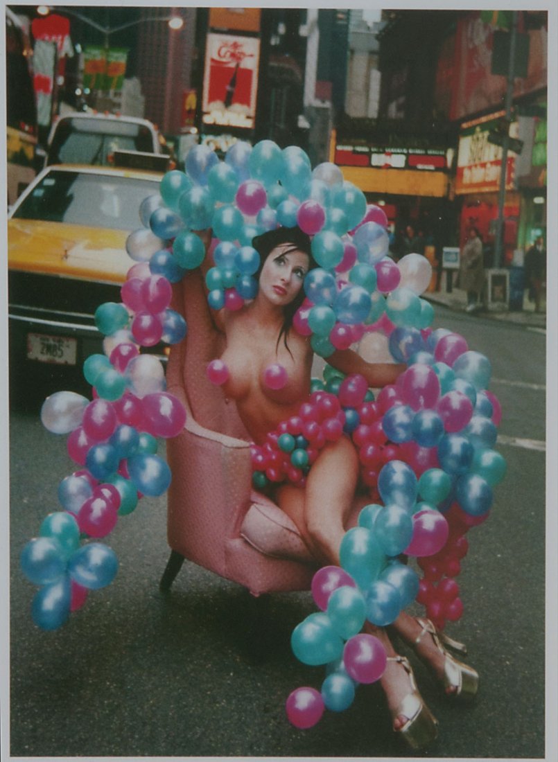 David LaChapelle. 'Porn Star in Times Square, New York,: David LaChapelle. 'Porn Star in Times Square, New York, Details, 1993. 25.0 x 20.0 cm (depiction), 27.0 x 22.0 cm (paper). C print on photo paper. Verso signed: LaChapelle, inscribed: Porn Star in Tim