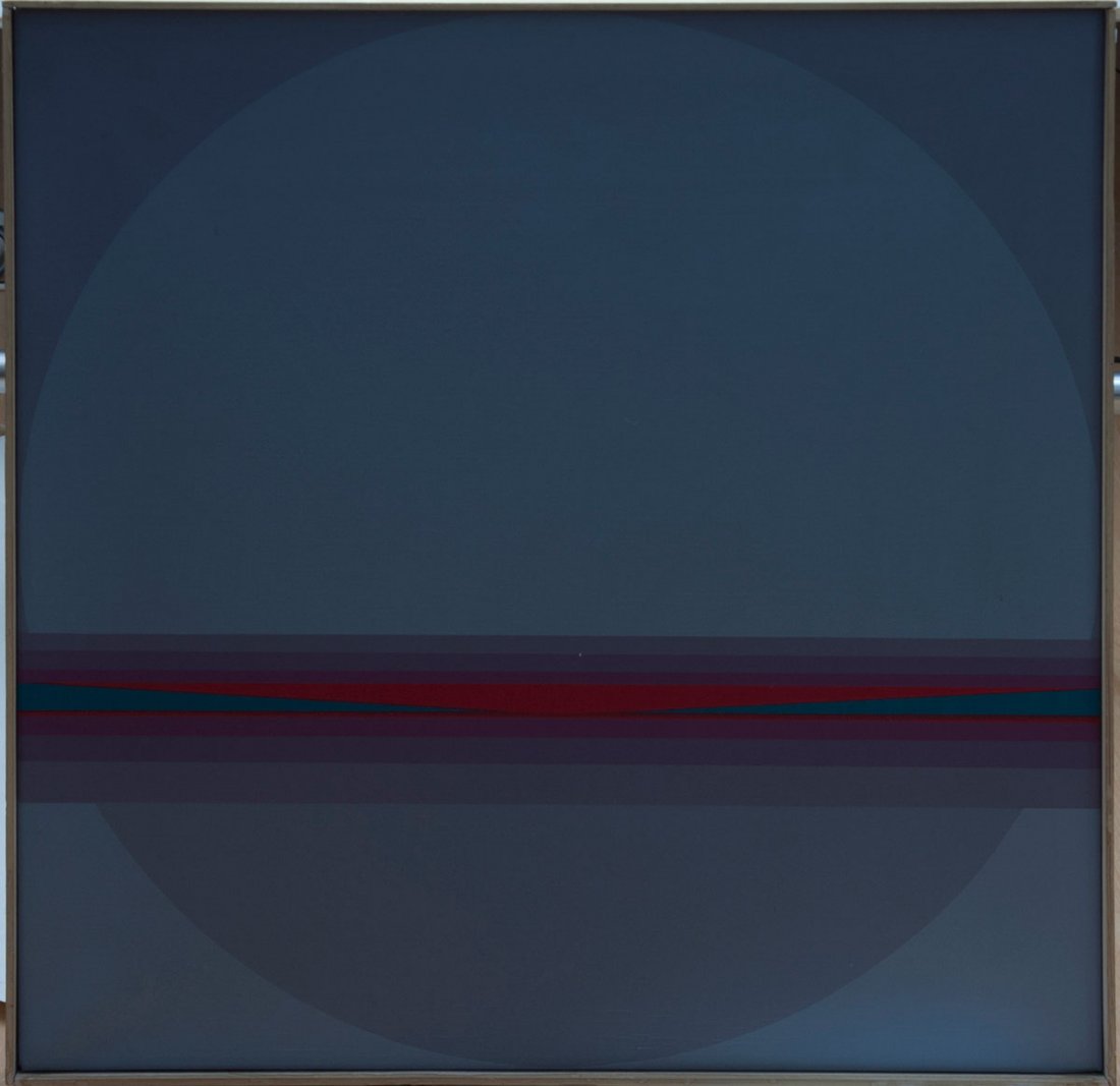 Lothar Quinte. 'Pulsar' (light grey), 1970. 69.0 x 68.5: Lothar Quinte. 'Pulsar' (light grey), 1970. 69.0 x 68.5 cm. Serigraph on canvas. Signed verso: Quinte, (19)70, numbered 4/VI. Frame. Edition Rottloff, Karlsruhe. According to Ms. Helgard Mueller-Jense