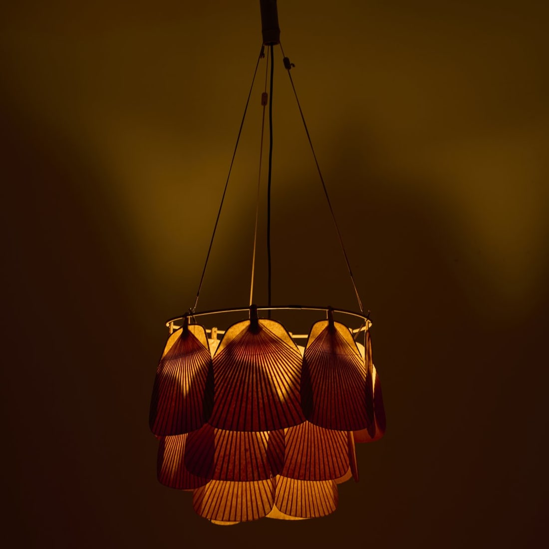 Ingo Maurer, 'Ju-Ku' ceiling light from the 'Uchiwa' series, 1973 (design) (1 of 7)