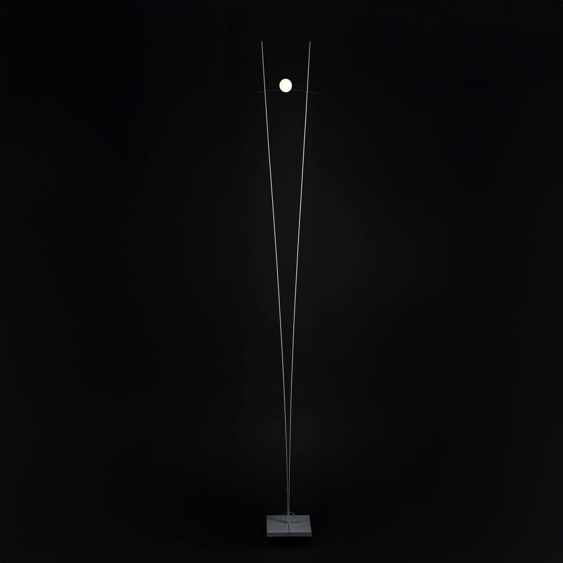 Ingo Maurer; Franz Ringelhan, 'Ilios' floor lamp, 1983 (design): <p>H. 191 cm. <br />Design M, Maurer, Ingo, Munich. <br />Metal, metal rods, painted black, orange Plexiglas insulator white glass. </p><hr><p>Literature:</p>